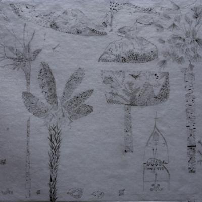 Le Père-Lachaise, burin sur cuivre.