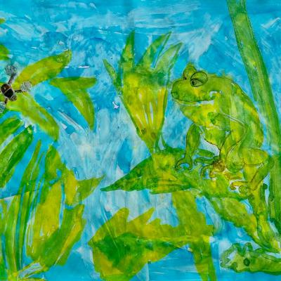 Encres et collage, 64x94 cm, papier Kozo, 2026