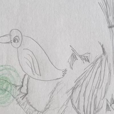 Les Constellations / Planète Clémence, détail, 64x94 cm, 2025