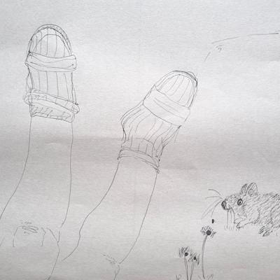 Les Constellations / Planète L'homme aux mérous, détail, 64x94 cm, 2025